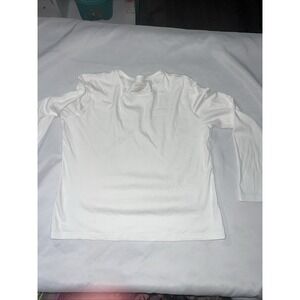 LL Bean Shirt Womens Small  PetWhite Long Sleeve Stretch Closet Staple 255